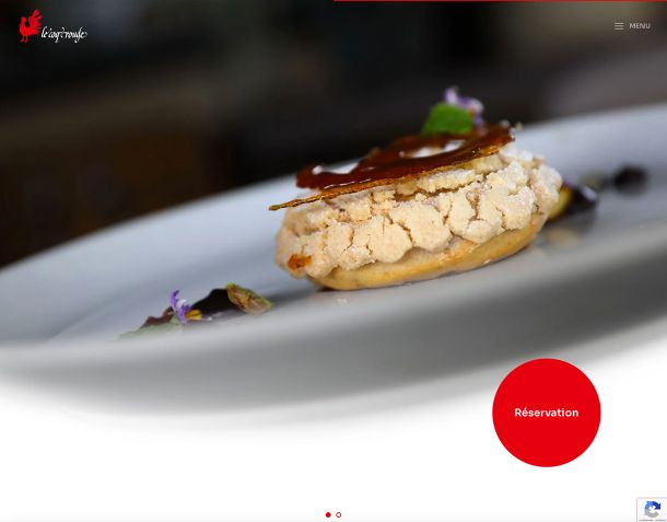 page web https://www.restaurantlecoqrouge.fr